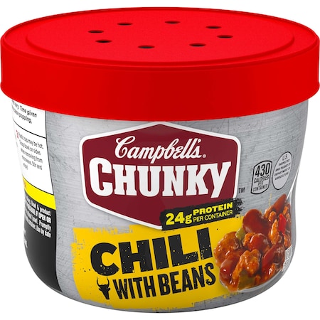 Campbells Chunky Roadhouse Chili Microwaveable Soup 15.25 oz.e, PK8 000015904